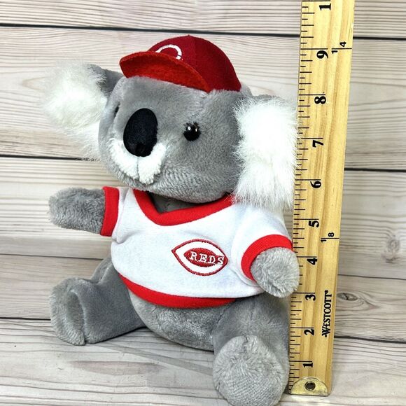 VTG Cincinnati Reds Koala Bear Plush Steven Smith Stuffed Animal w/Hat MLB -RARE - Picture 3 of 15